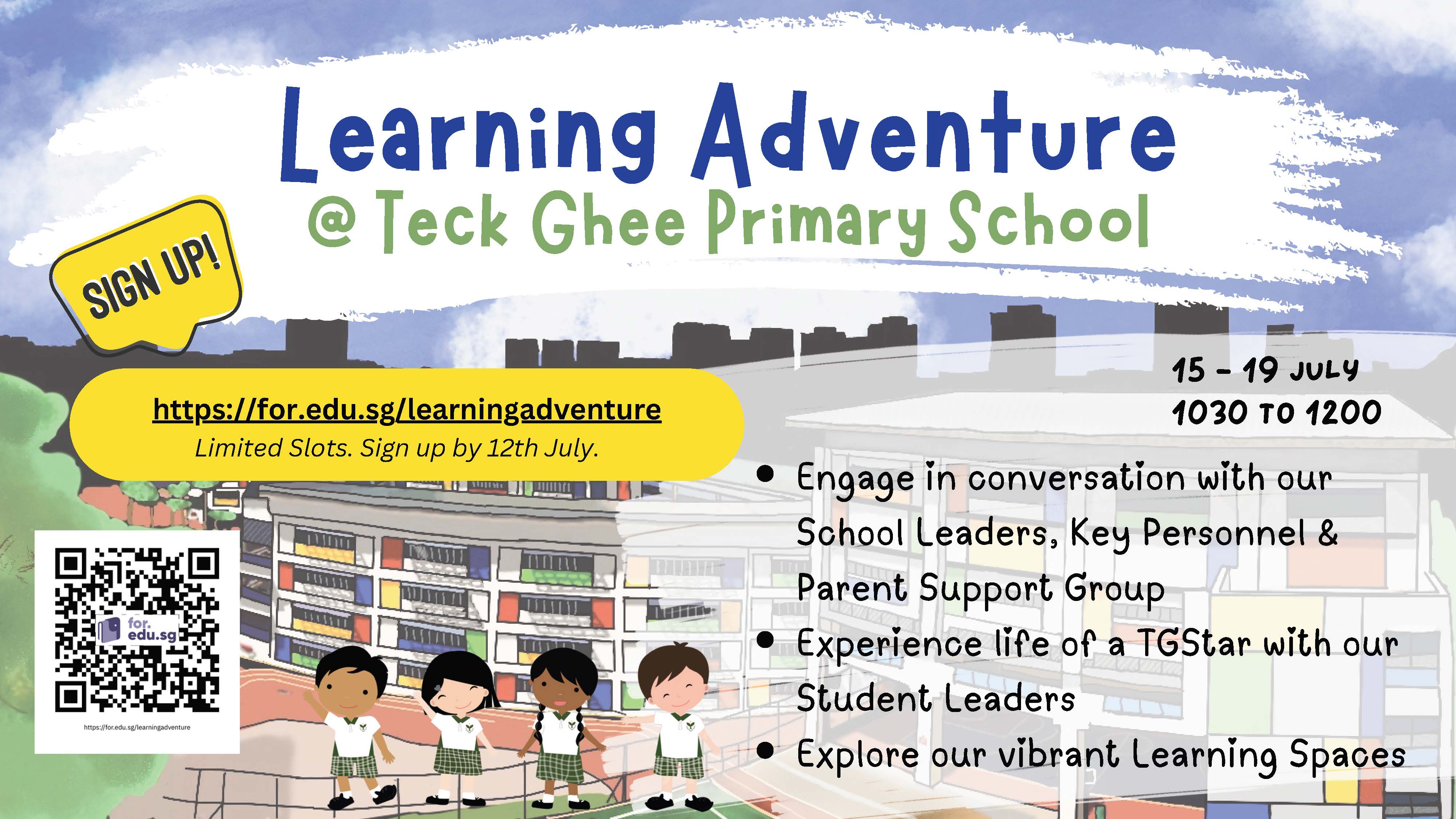 Get to know about life at Teck Ghee Primary School. Sign up at https://for.edu.sg/learningadventure